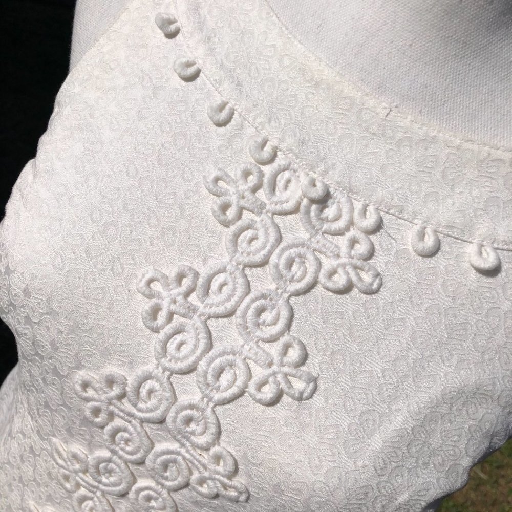 Lilly Pulitzer Embroidered Shift Dress White Sz 2